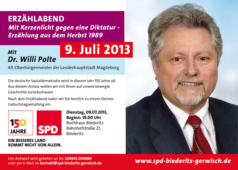 Einladung Erzählabend 09. Juli 2013